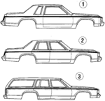 E6AZ54423B70BA - Body: Stripe Tape for Ford: LTD, LTD Crown Victoria Image