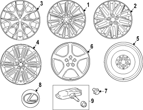 Wheels for 2025 Lexus TX550h+ #0