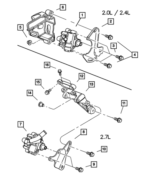 Power Steering Pump for 2003 Chrysler Sebring #0