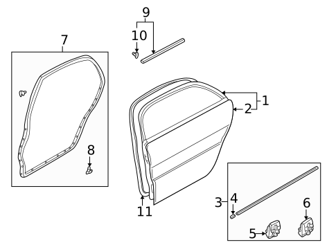 Door & Components for 2000 Mazda 626 #1
