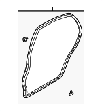 GD7A72760C - Body: Surround Weather-strip for Mazda: 626 Image