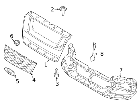 Grille & Components for 2010 Ford Explorer Sport Trac #1
