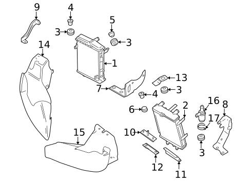 Radiators, Coolers & Related Components for 2006 Audi S4 #6