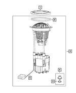 5142345AA - Fuel: Fuel Pressure Regulator Kit for Chrysler: 200, 300, Sebring, Town &amp; Country | Dodge: Avenger, Caravan, Challenger, Charger, Grand Caravan, Journey, Nitro, Ram 1500 | Jeep: Liberty | Ram: 1500, C/V Image