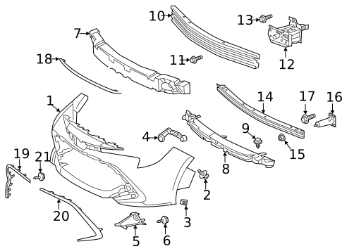 Bumper & Components - Front for 2022 Toyota Corolla #1