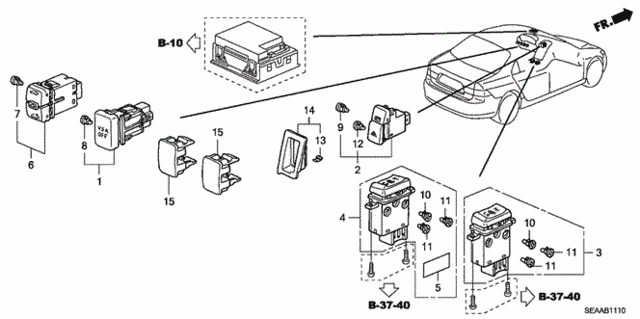 Switch for 2008 Acura TSX #0