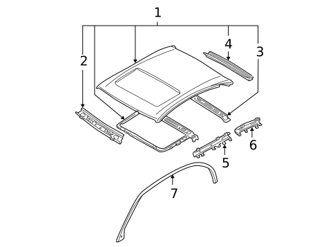 Roof & Components for 2003 Nissan Maxima #1