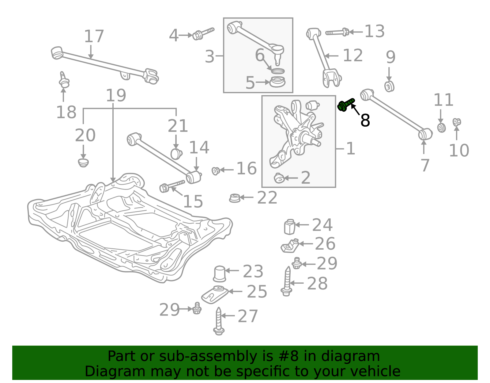 52387-SDA-A00 - Control Arm Adjust Bolt 1998-2007 Honda Accord