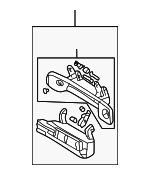 4B0839207GRU - Body: Handle, Outside for Audi: A4, A4 Quattro, A6, A6 Quattro, A8, A8 Quattro, Allroad Quattro, S4, S6, S8 Image