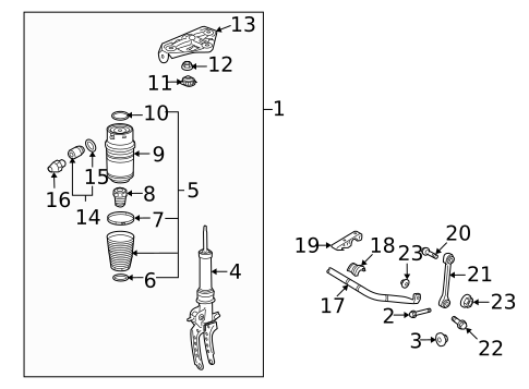 Stabilizer Bar & Components for 2008 Audi Q7 #2