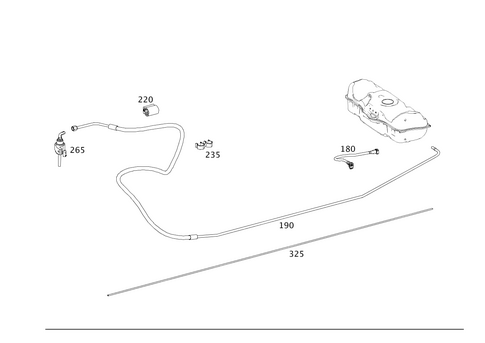 Fuel Lines, Gasoline Vehicles for 2013 Mercedes-Benz G63 AMG #0