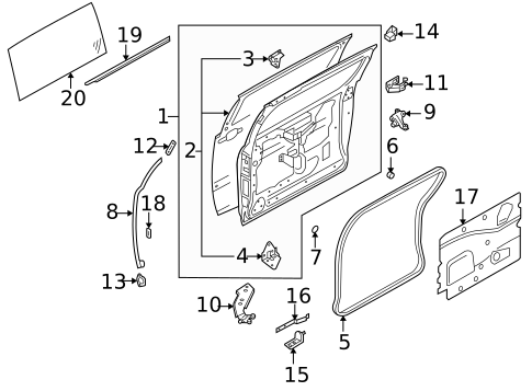 Exterior Trim - Side Door for 2007 Nissan Quest #0