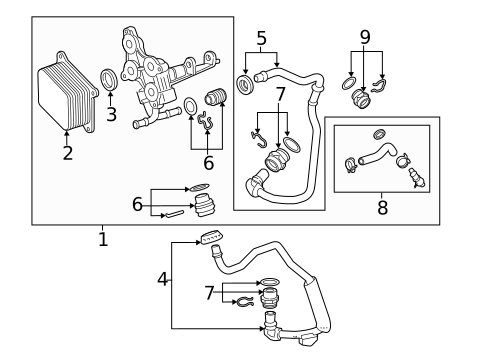 Oil Cooler for 2017 Cadillac ATS #0