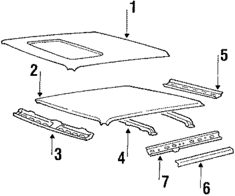 Roof for 1986 Isuzu I-Mark #1