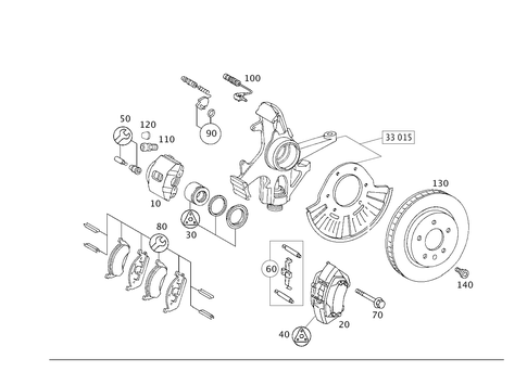Front Wheel Brake for 2002 Mercedes-Benz ML55 AMG #1