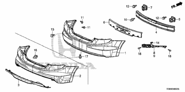 Rear Bumper (-'13) for 2012 Honda Civic #0