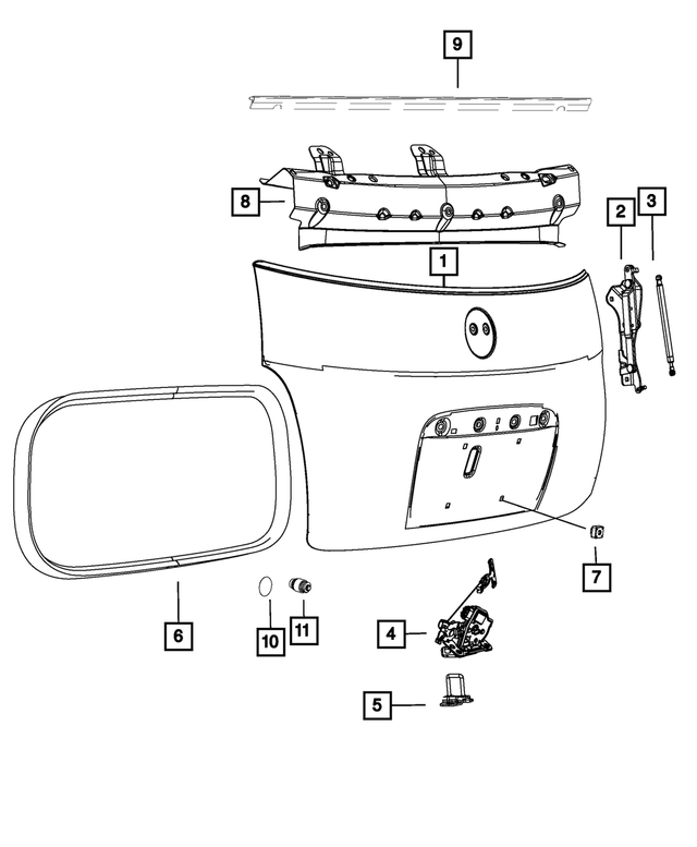 55397621AC - : Decklid for Mopar Image