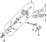 2554084M00 - Electrical: Turn Signal Switch for Nissan: Maxima, Pulsar NX, Sentra, Stanza Image