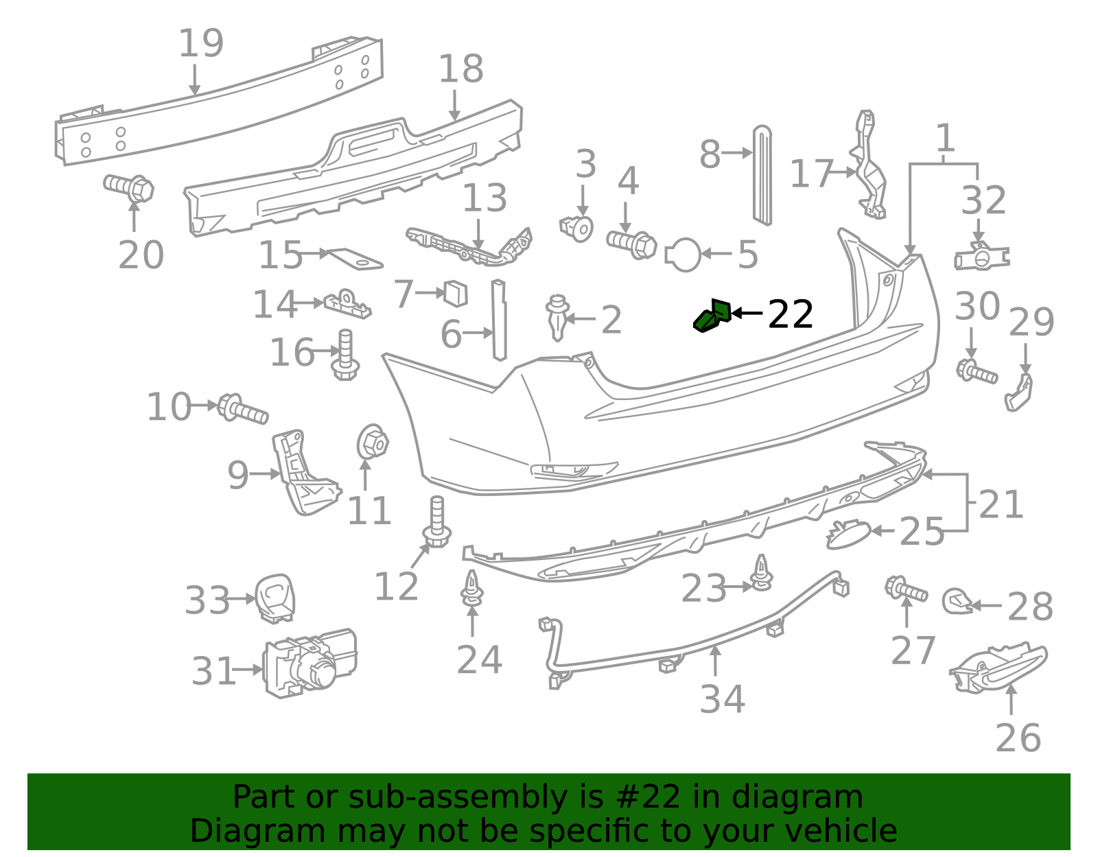52535-0E030 - Valance Panel Upper Retainer 2008-2025 Lexus | Longo