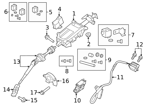 Steering Column Assembly for 2020 Jaguar F-Type #0