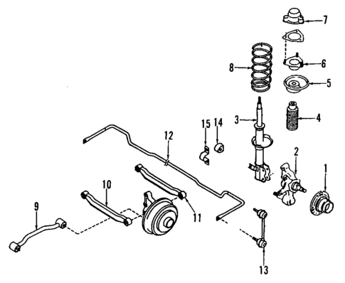 Rear Suspension for 1991 INFINITI G20 #0