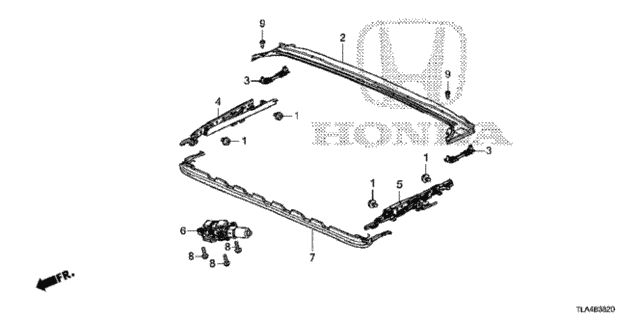 Roof Slide Components (Sunroof) for 2018 Honda CR-V #0