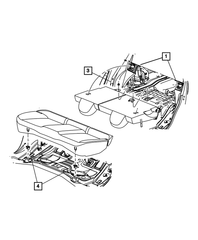 4519960AB - Interior Trim: Seat Cushion To Floor Pan Retainer for Mopar Image image