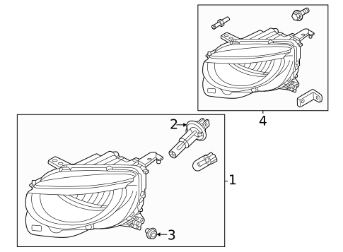 Headlamp Components for 2024 Fiat 500E #0