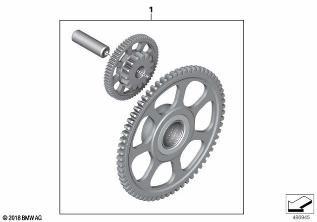 11268405733 - Engine: Set of Gears for Starter Assembly -  for BMW-Motorrad Image image