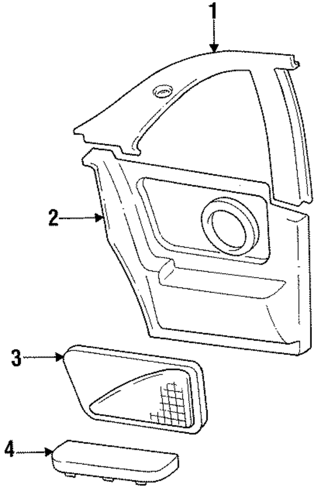 F6SZ6352018AAD - Body: Upper Quarter Trim for Ford: Thunderbird Image