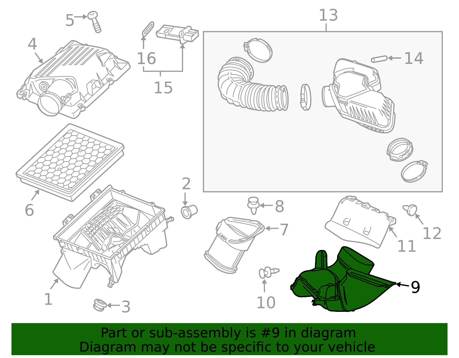 2011-2017 Buick Intake Air Duct 13343580 GM | GMPartsDirect.com