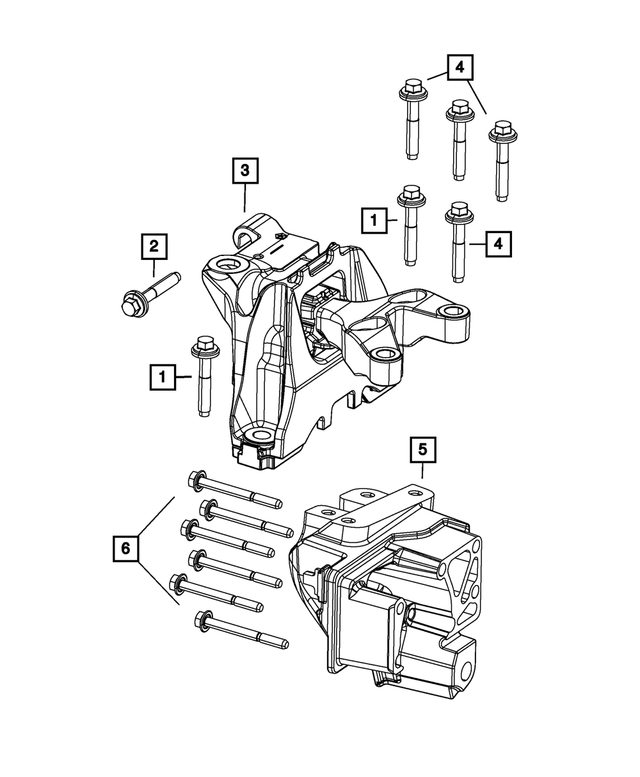 4627593AC - 1.4L Turbo; Engine: Engine Mount Bracket for Mopar Image