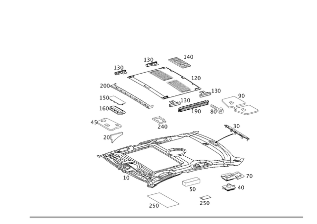 2116820350 - Covering and Lining: Damping for Mercedes-Benz Image image