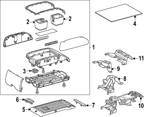 Rear Console for 2025 Lexus TX500h #0