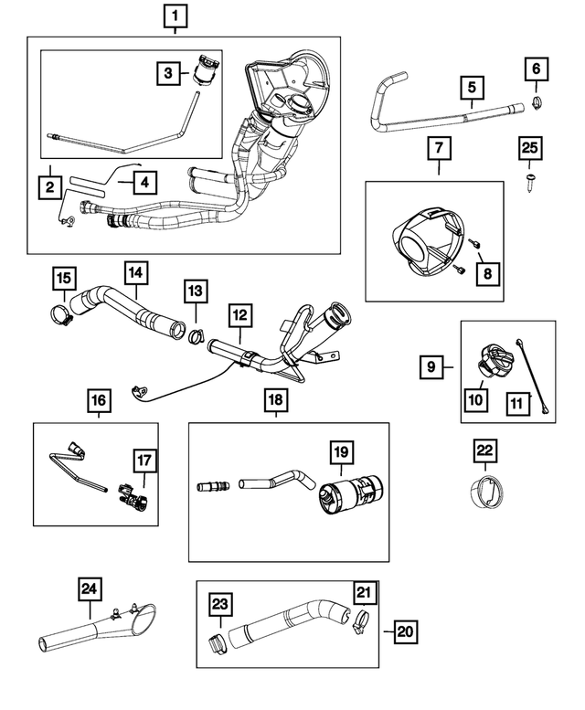 55398305AG - Fuel: Fuel Filler Hose for Mopar Image
