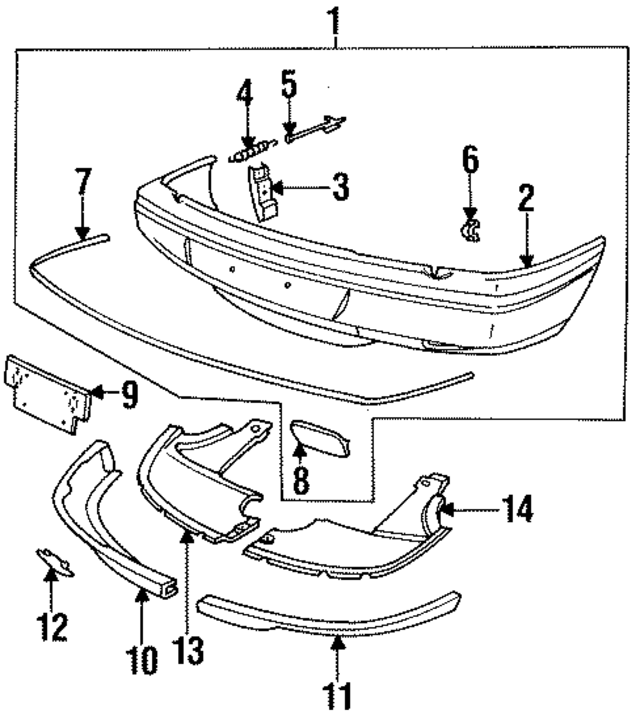 4248746 - Body: Bumper Fog Light Cover for Saab: 900 Image