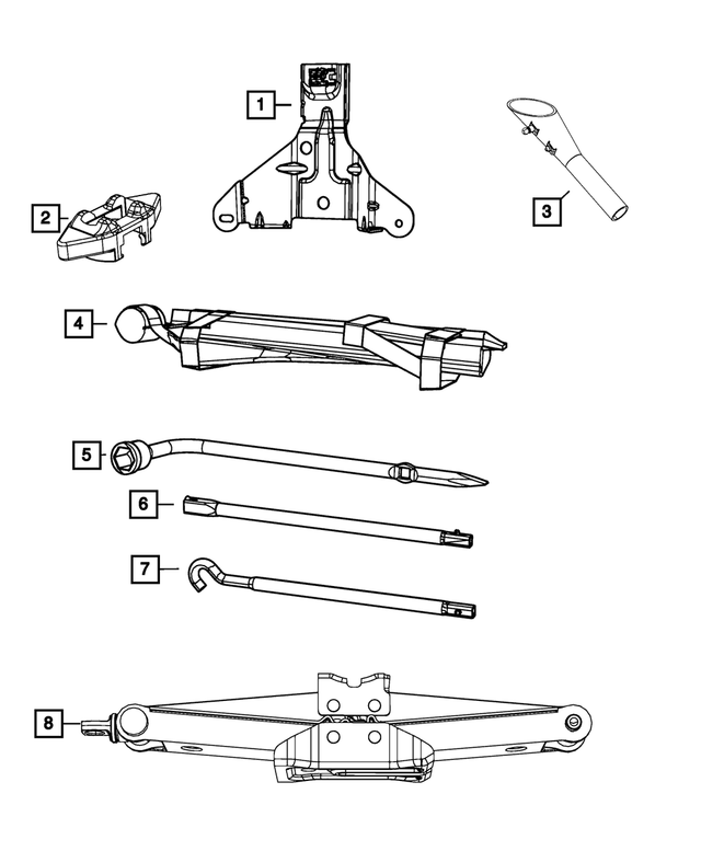 68066452AD - Wheels: Tool Hold Down Bracket for Mopar Image image