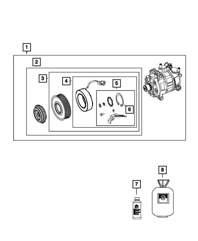 68401924AC - : A/C Compressor Pulley Hub Kit for Mopar Image