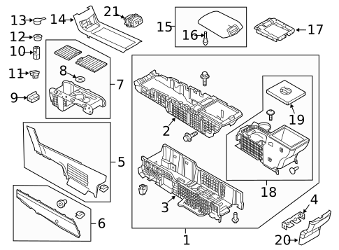 Rear Console for 2014 Lincoln MKT #0