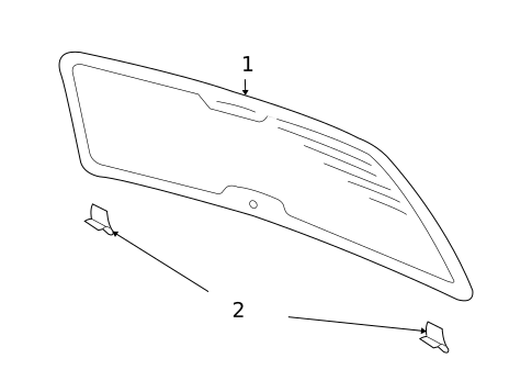 Glass - Lift Gate for 2007 Audi A4 Quattro #0