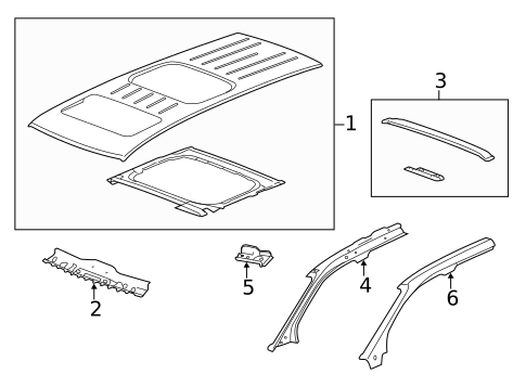 Roof & Components for 2010 Chevrolet Traverse #1