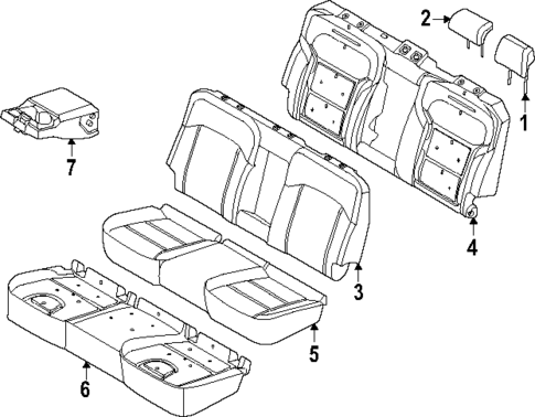 Rear Seat Components for 2025 Ford Ranger #1