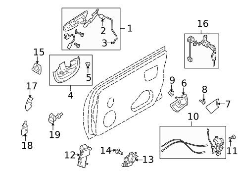 Lock & Hardware for 2009 Subaru Legacy #0