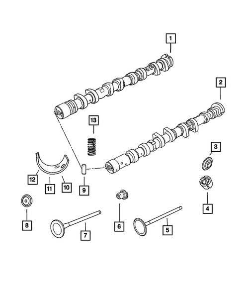 Camshaft and Valve for 2011 Dodge Caliber #0