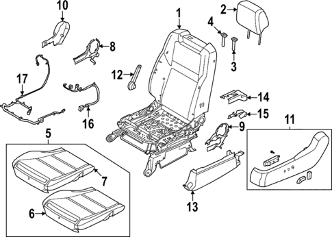 Driver Seat Components for 2023 Nissan Frontier #0