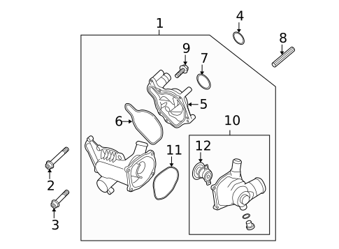 Water Pump for 2008 Audi R8 #0