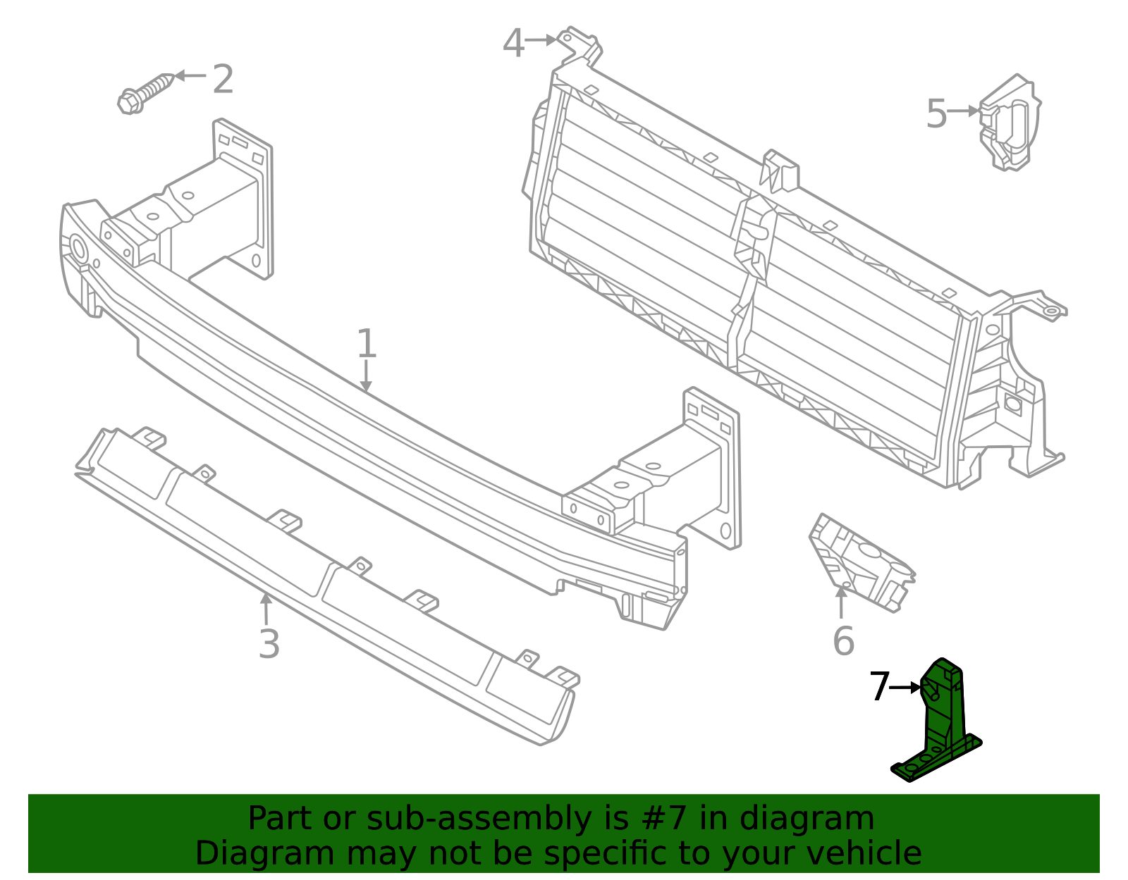 4M8-807-334 - Bumper Cover Support Rail 2019-2026 Audi | Audi Parts Store