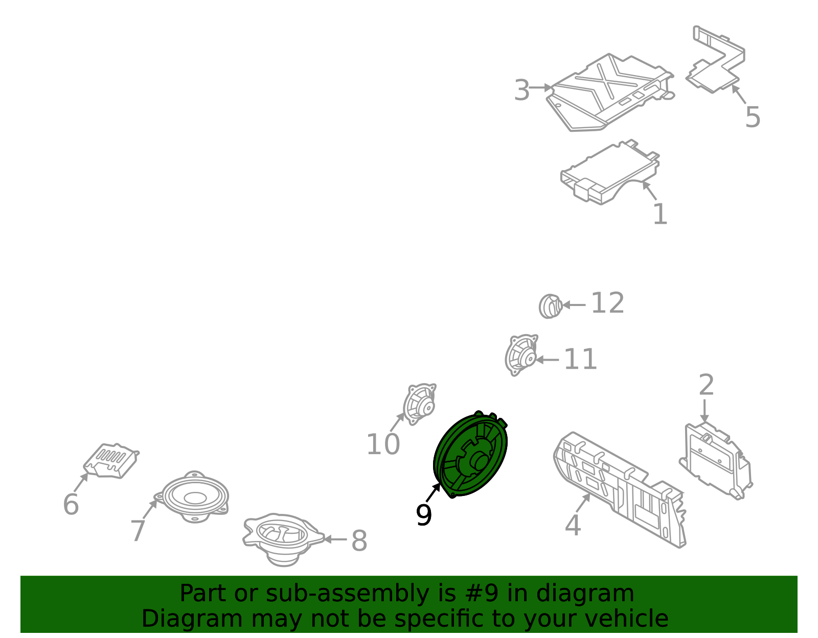 2020-2025 Porsche 911 Door Speaker 992-035-454-D | Sunset Porsche