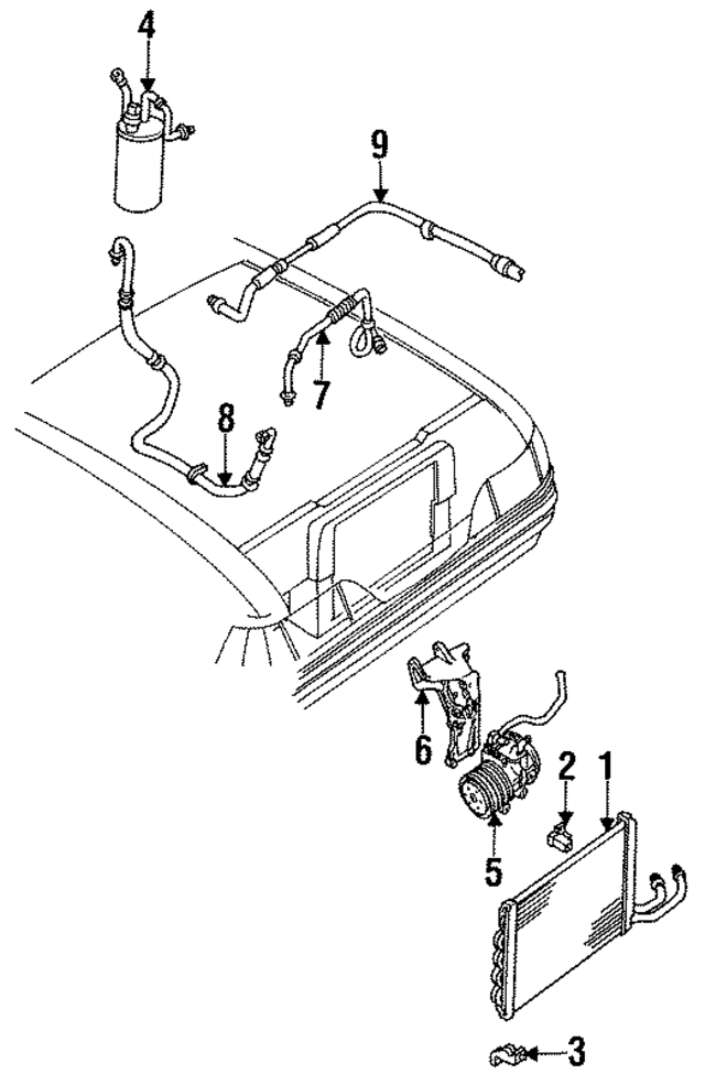 F23Z10A313A - HVAC: Compressor Mount Bracket for Ford: Tempo | Mercury: Topaz Image