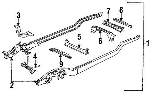 Frame & Components for 1998 Chevrolet Suburban K1500 | Chevy